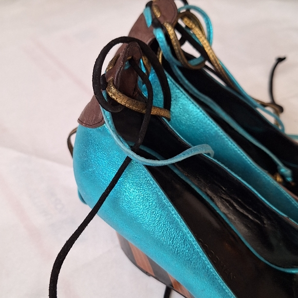 Georgina Goodman Wedge Sandals 37/7 - Picture 5 of 11